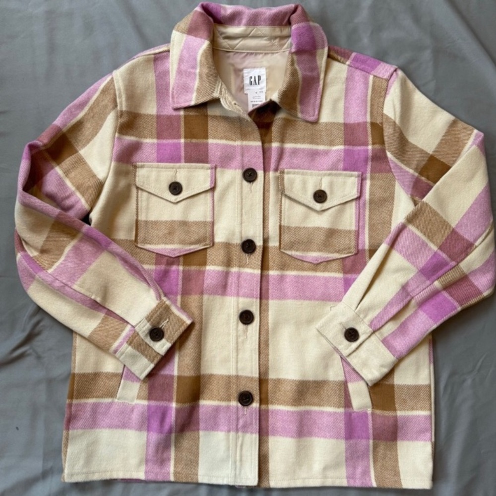 NWT GAP Plaid Shacket - Picture 3 of 7